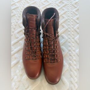 Cole Haan Men's Chestnut Leather Hiking Boots